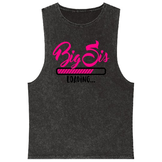 Big Sis loading - Big Sister loading - Pregnancy Mineral Wash Tank Tops