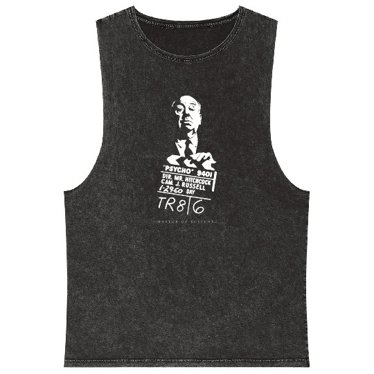 Alfred Hitchcock Master of Suspense Movie Psycho Mineral Wash Tank Tops