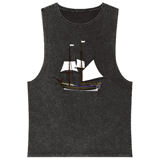 ship boat canoe sailboat submarine yacht anchor405 Mineral Wash Tank Tops