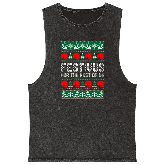 Festivus For The Best of Us Mineral Wash Tank Tops