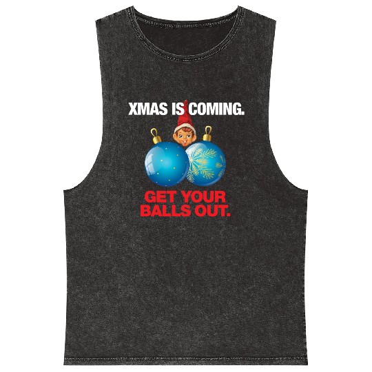 Christmas Balls Mineral Wash Tank Tops