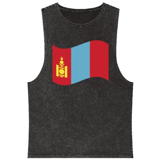 flag mongolia Mineral Wash Tank Tops