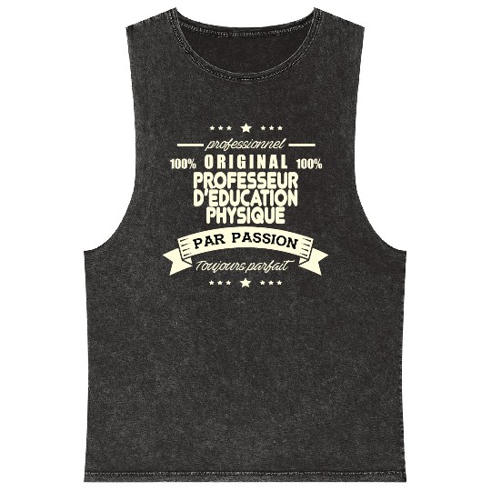 Original Physical Education Teacher Mineral Wash Tank Tops