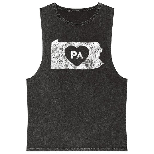 Used I Love Pennsylvania Mineral Wash Tank Tops