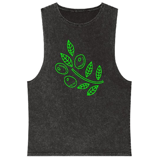 Olive branch Mineral Wash Tank Tops
