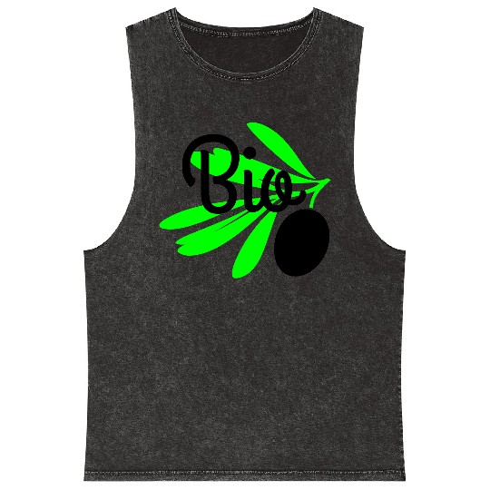 Bio olive branch Mineral Wash Tank Tops