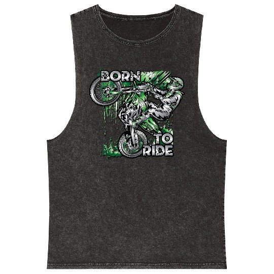 Supercross Born To Ride Mineral Wash Tank Tops