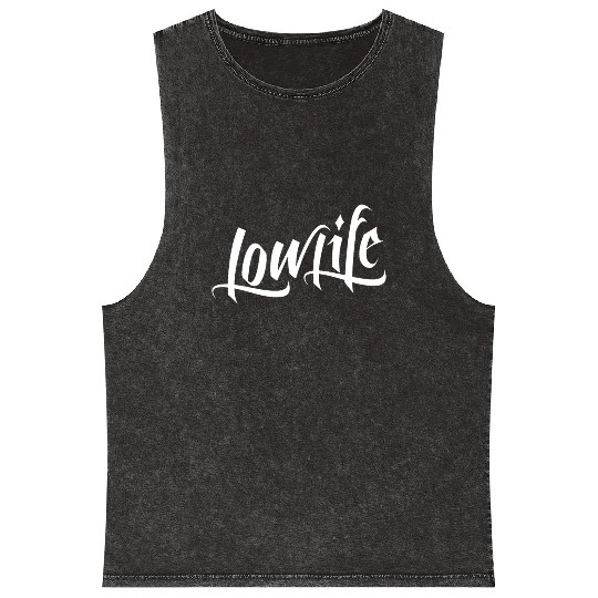 Low Life Over Flow Lowrider LowLife Tattoo Mineral Wash Tank Tops