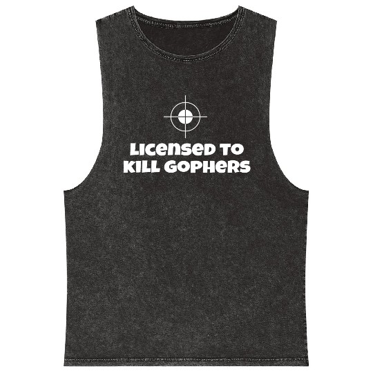 Licensed To Kill Gophers - Caddyshack Mineral Wash Tank Tops