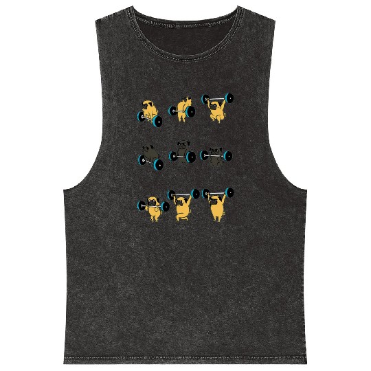 Pug Gym Mineral Wash Tank Tops
