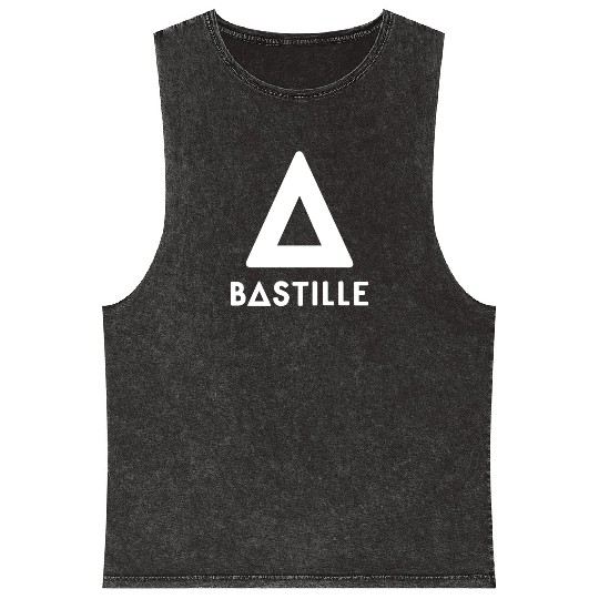 Bastille Rock Band Triangle Logo Mineral Wash Tank Tops