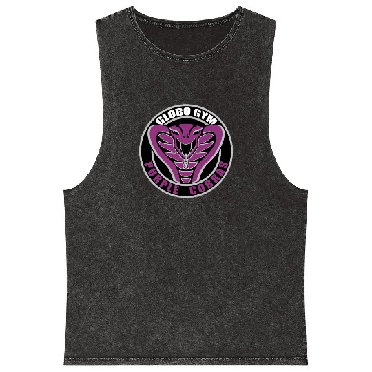 Globo Gym Purple Cobras Mineral Wash Tank Tops