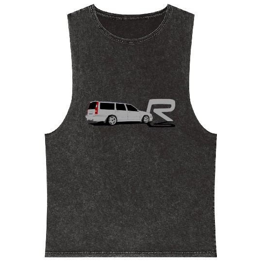 Volvoo V70R Turbo Brick Car Grey Mineral Wash Tank Tops
