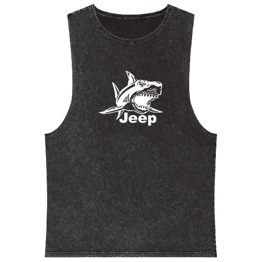 Jeep Great White Shark Mineral Wash Tank Tops