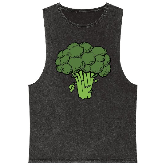 Broccoli Mineral Wash Tank Tops