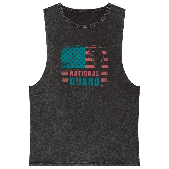 National Guard Veteran Mineral Wash Tank Tops