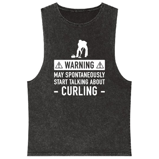 Movie - funny curling for men or women Mineral Wash Tank Tops