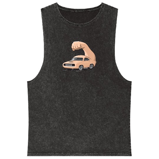 Muscle Car Mineral Wash Tank Tops