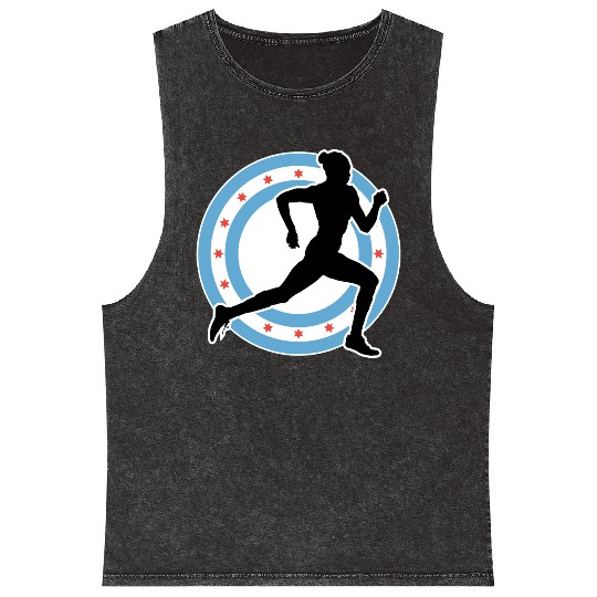 CHICAGO MARATHON 7 Mineral Wash Tank Tops