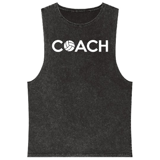 Volleyball Coach Mineral Wash Tank Tops