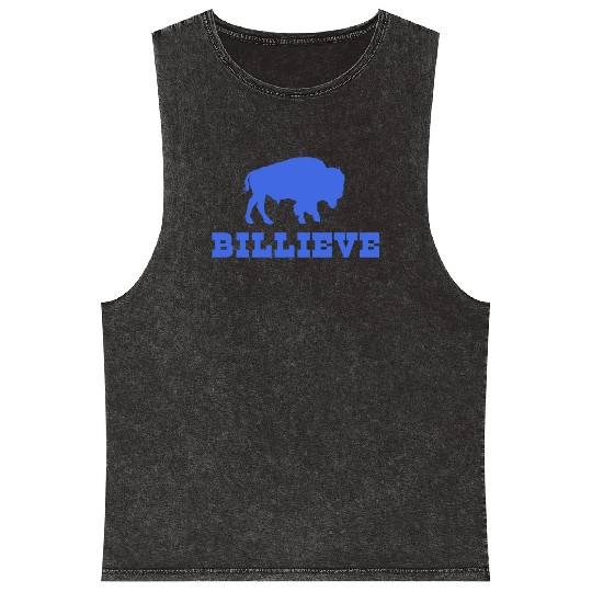 Bills Mafia BillieveShirt - Buffalo Football Mineral Wash Tank Tops