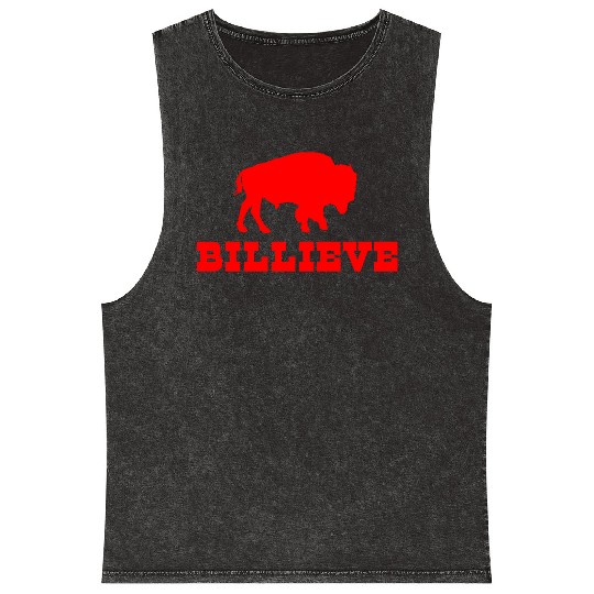 Bills Mafia Billieve - Buffalo Football Mineral Wash Tank Tops