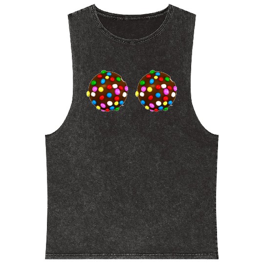 candy crush Mineral Wash Tank Tops