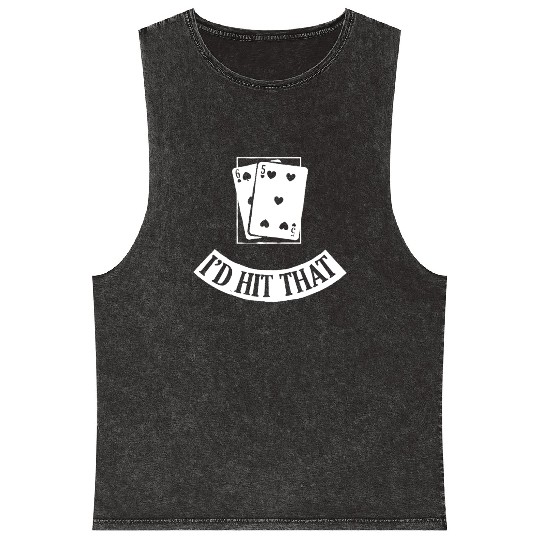 Funny Cards Black Jack Blackjack Gamble Casino Las Mineral Wash Tank Tops