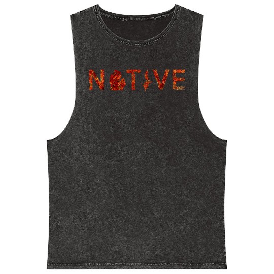 Native Michigan Red Autumn Foliage Mineral Wash Tank Tops