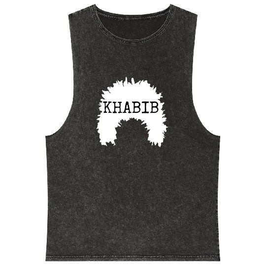 khabib normagomedov sheep hat white text Mineral Wash Tank Tops