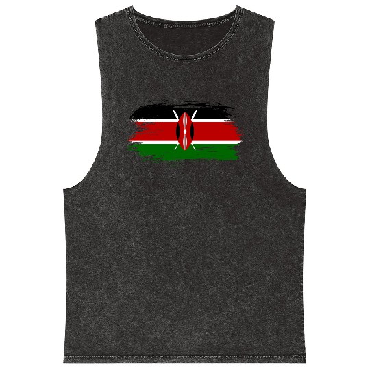 Kenya Flag / Gift Kenya Africa Nairobi Mombasa Mineral Wash Tank Tops