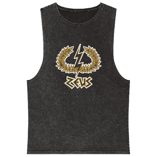 Zeus Mineral Wash Tank Tops Greek Mythology Mineral Wash Tank Tops Gift Mineral Wash Tank Tops