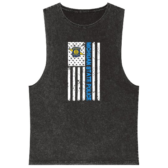 MICHIGAN STATE POLICE Mineral Wash Tank Tops