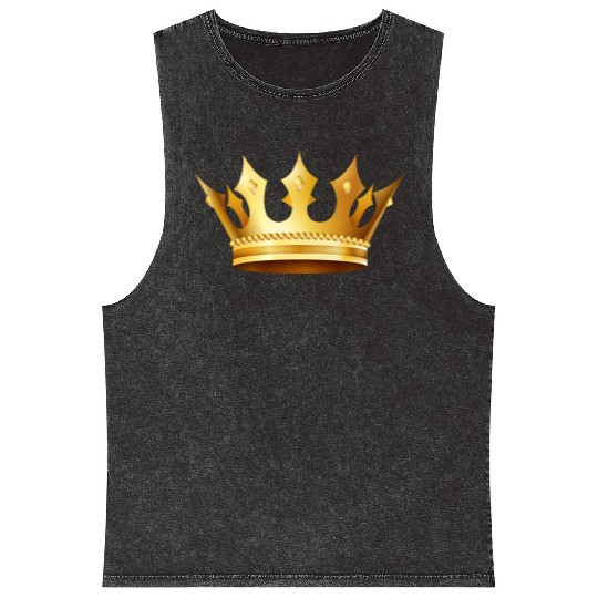 King prince monarch VIP golden crown gold image Mineral Wash Tank Tops
