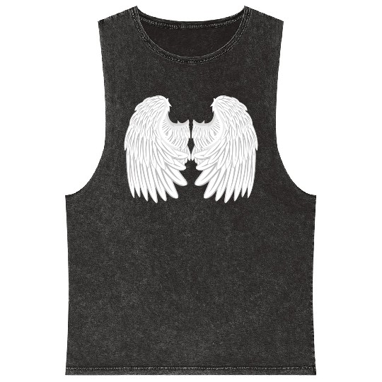 Angel Wings Mineral Wash Tank Tops