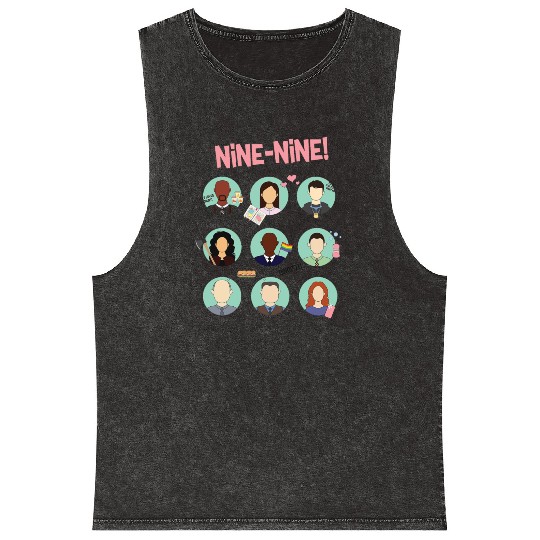 Brooklyn Nine - Nine Squad Mineral Wash Tank Tops