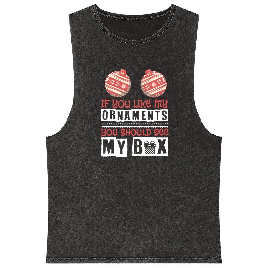 Boobs Sexy Christmas Dirty Naughty Boobs Gift Mineral Wash Tank Tops