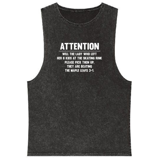 Canada Maple Leafs Hockey Game - Funny Winter Mineral Wash Tank Tops