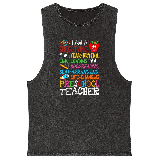 Im Preschool Teacher Mineral Wash Tank Tops