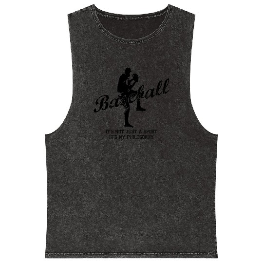 Baseball Pitcher Sayings Mineral Wash Tank Tops