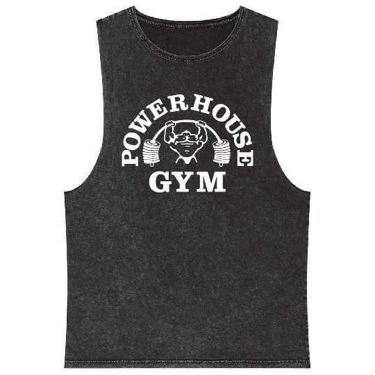 Fashion Bodybuilding Power House Gym Fitness Mineral Wash Tank Tops