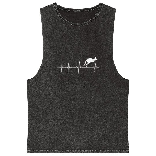 Kangaroo Heartbeat Mineral Wash Tank Tops