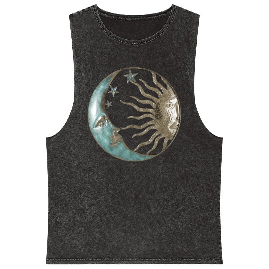 Moon and sun Mineral Wash Tank Tops