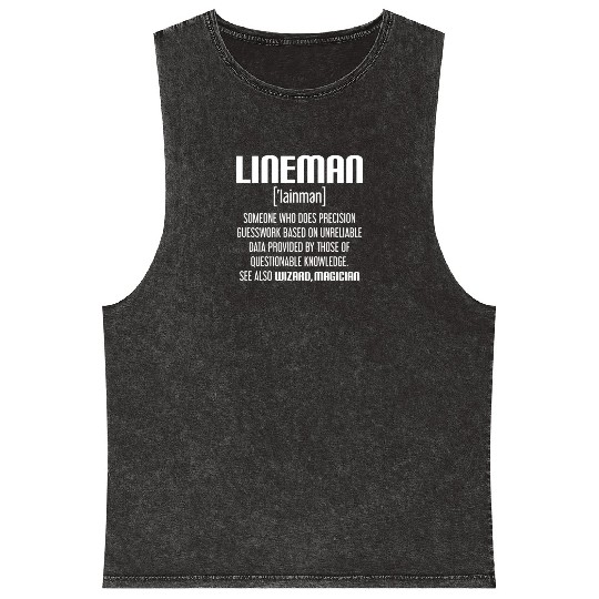 lineman, lineman barn, football offensive lineman, Mineral Wash Tank Tops