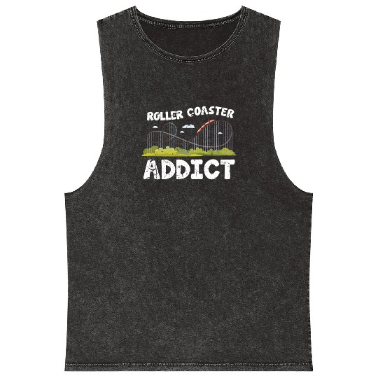 Roller Coaster Addiction Mineral Wash Tank Tops