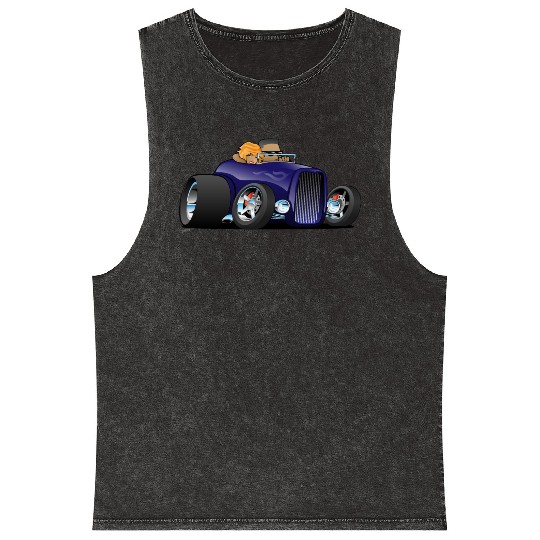 Highboy hot rod deep purple roadster Mineral Wash Tank Tops
