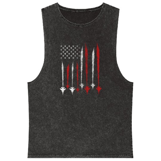 US F35 Fighter Jet Aviation USA Gift Mineral Wash Tank Tops