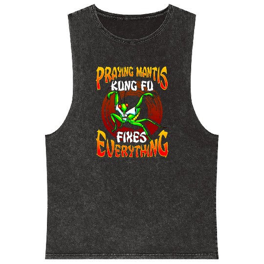 Praying Mantis Kung Fu Mineral Wash Tank Tops