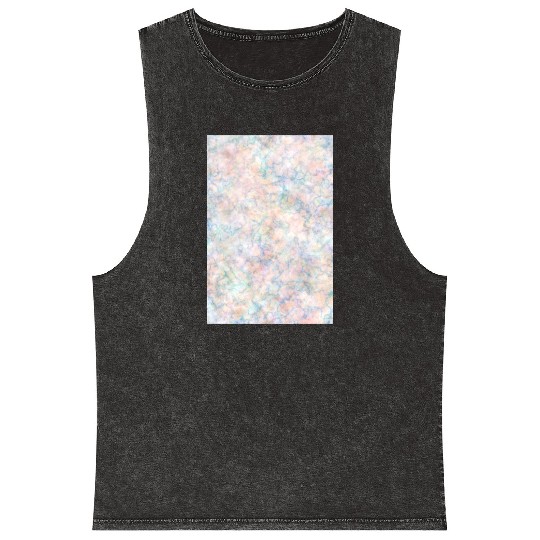 Multicolor Pastel Rainbow Marble Pattern Mineral Wash Tank Tops