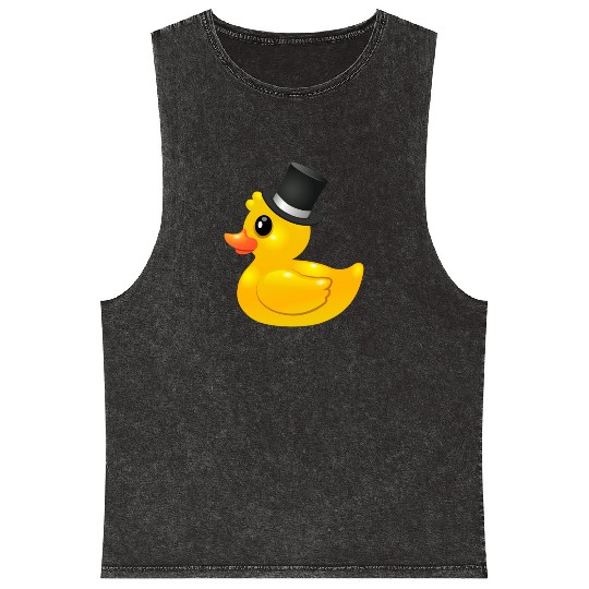 Yellow rubber Duck with topper - Like a sir Mineral Wash Tank Tops